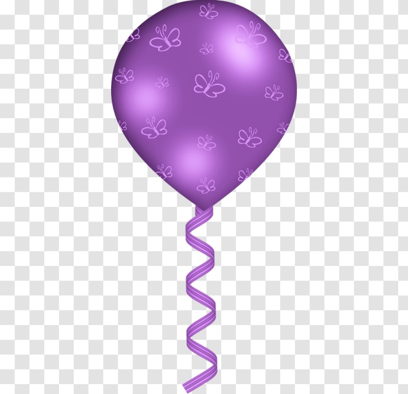 Balloon Birthday Clip Art - Magenta - Lavender Transparent PNG