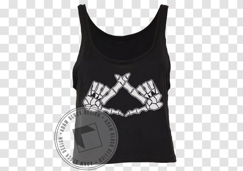 Gilets T-shirt Sleeveless Shirt Shoulder - Brand - Skeleton Hand Transparent PNG