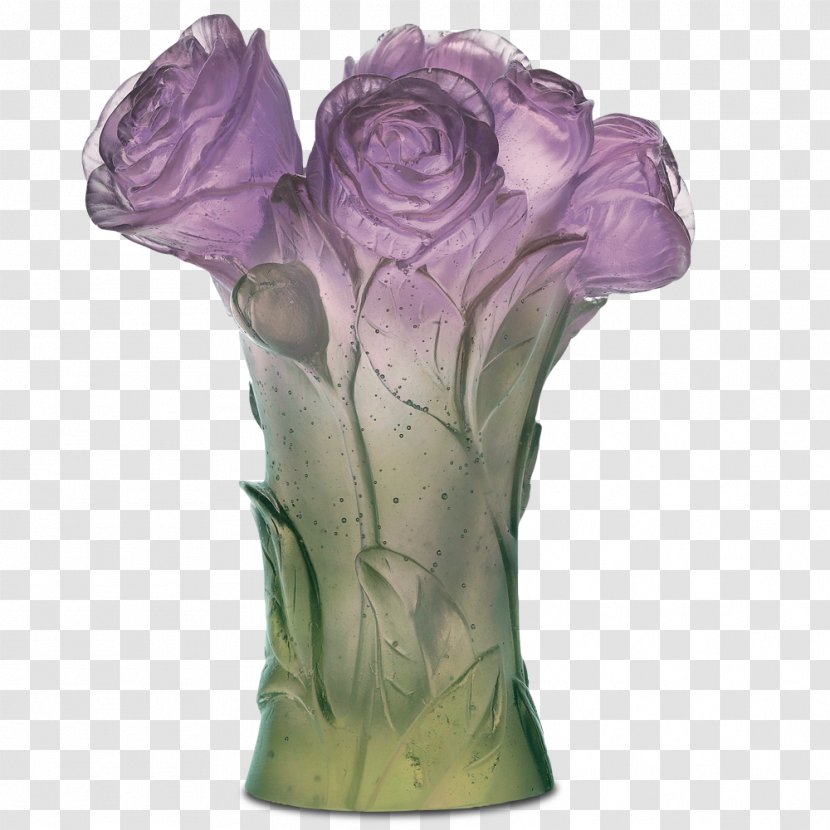 Daum Vase Glass Art Nancy - Floral Design Transparent PNG