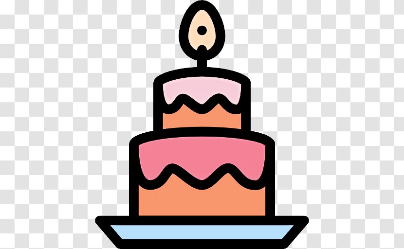 Pink Birthday Cake - Retro Style Transparent PNG