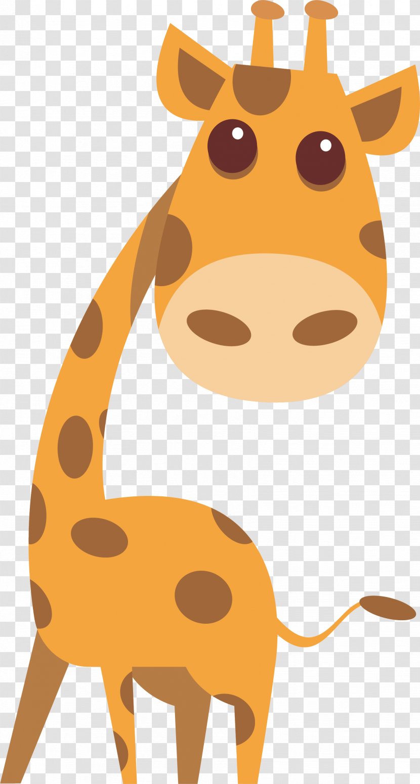 Northern Giraffe Clip Art - Search Engine - Cute Big Head Transparent PNG