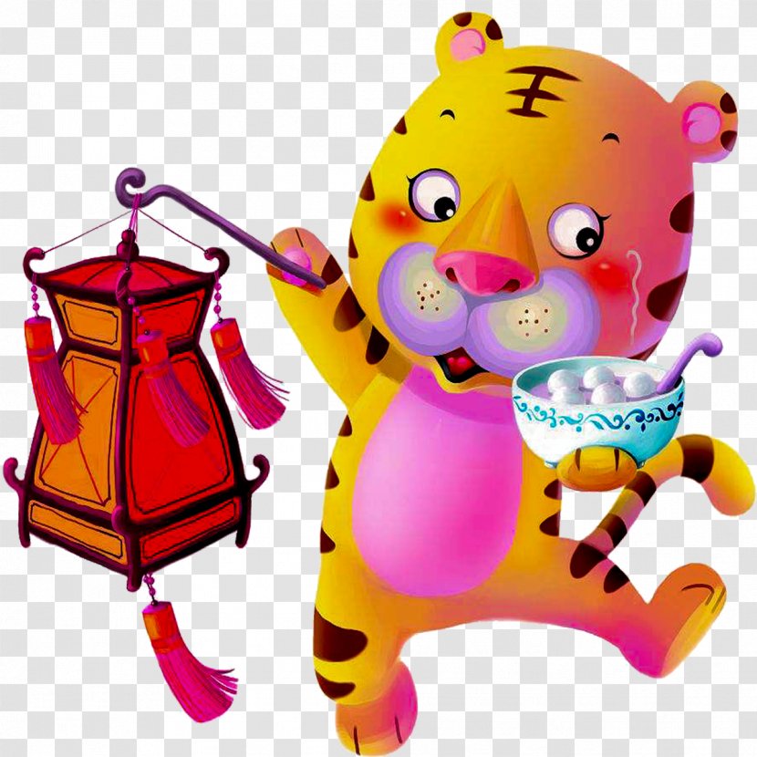 Animation Illustration - Recreation - Tiger Year Temple Fair Transparent PNG