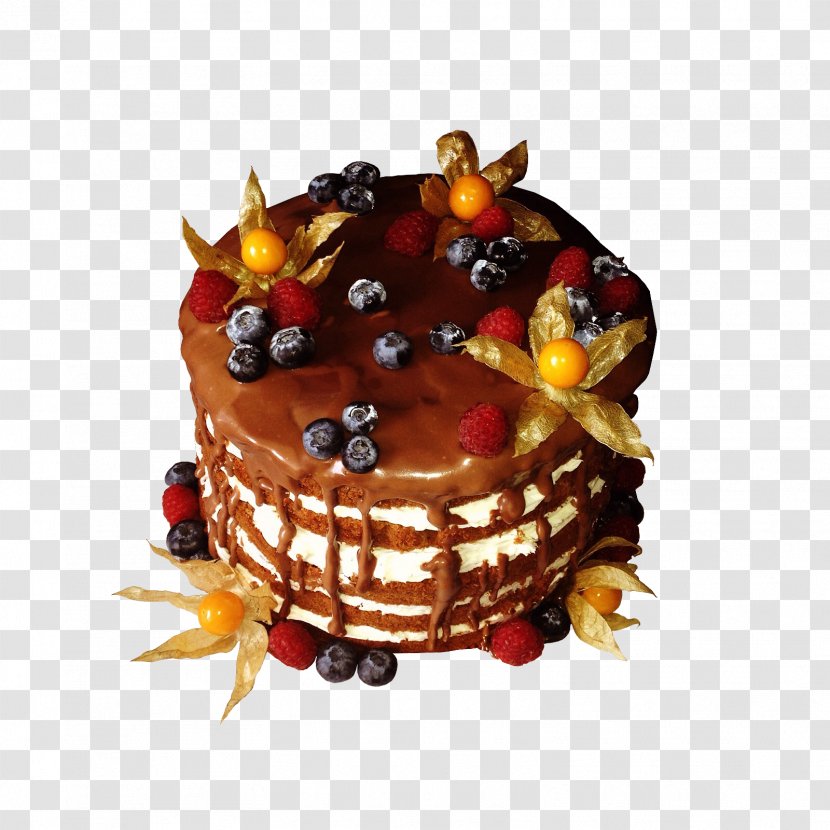 Chocolate Cake Fruitcake Torte Dessert - Cakes Transparent PNG