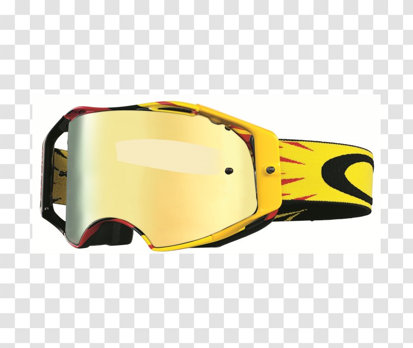 Oakley, Inc. Goggles Glasses Motocross Yellow Transparent PNG