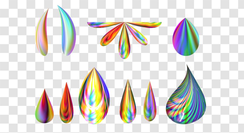 Tears Clip Art Image Color - Rainbow Water Drop Transparent PNG