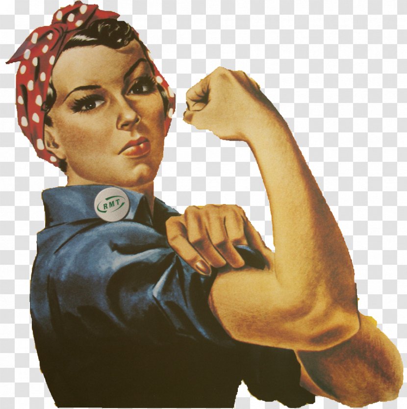 Geraldine Doyle We Can Do It! Rosie The Riveter Poster Woman - Ear - Strong Transparent PNG