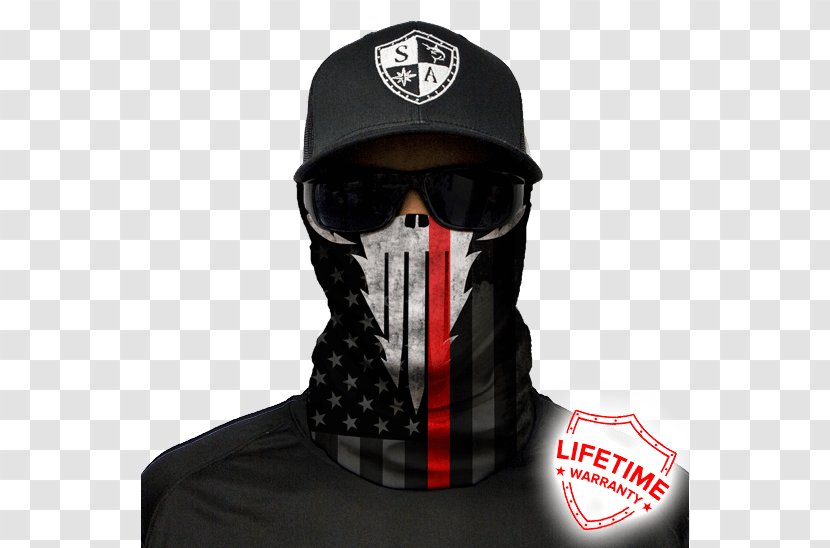 Face Shield Police Thin Blue Line Law Enforcement Kerchief - Mask Transparent PNG