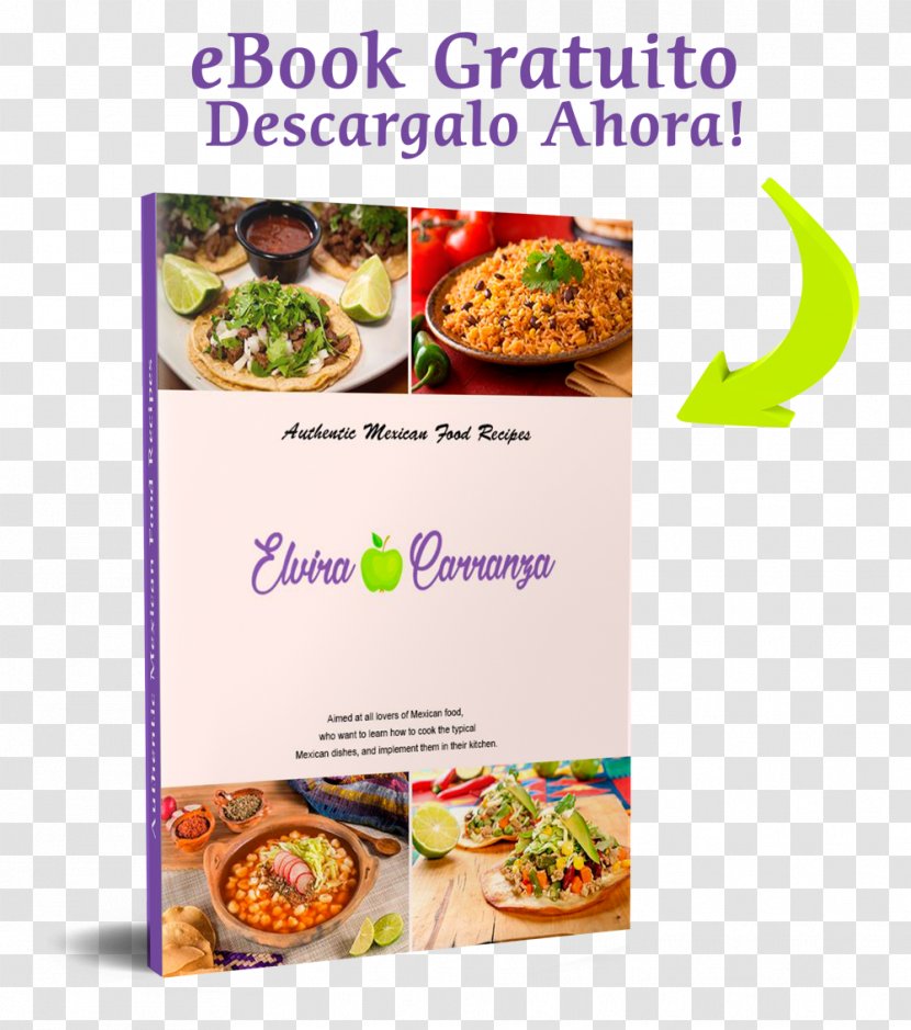 Vegetarian Cuisine Mexican Recipe Dish Modern Authentic Cooking - Advertising - Tacos De Pollo Transparent PNG