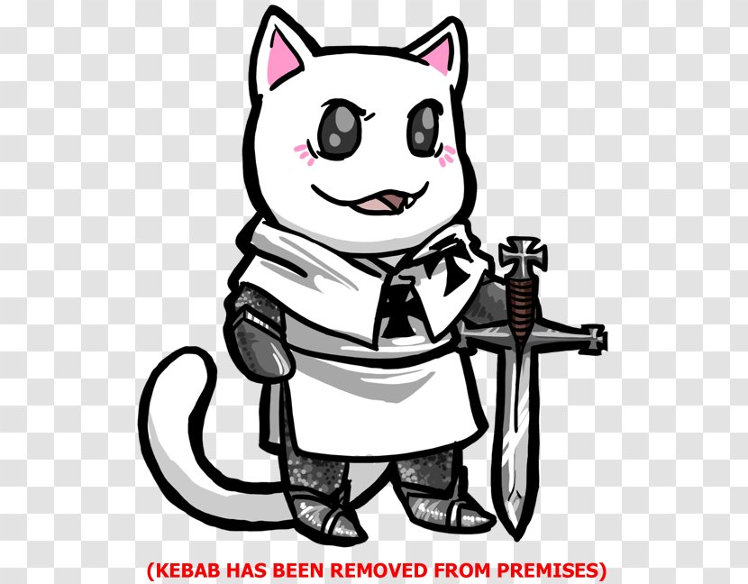 Drawing Knight Кот Рыцарь Art - Cat Like Mammal Transparent PNG