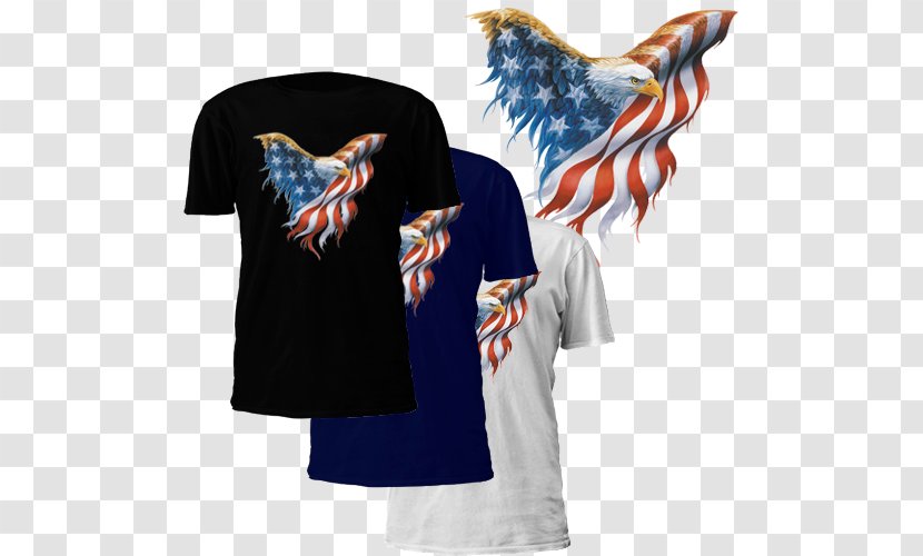 Flag Of The United States T-shirt Bald Eagle Independence Day - Decal Transparent PNG