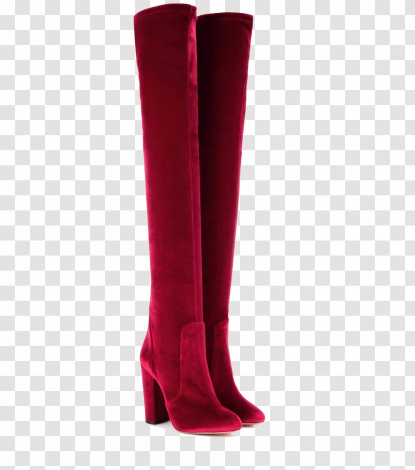 Riding Boot Shoe Wellington - Magenta - Red Boots Transparent PNG