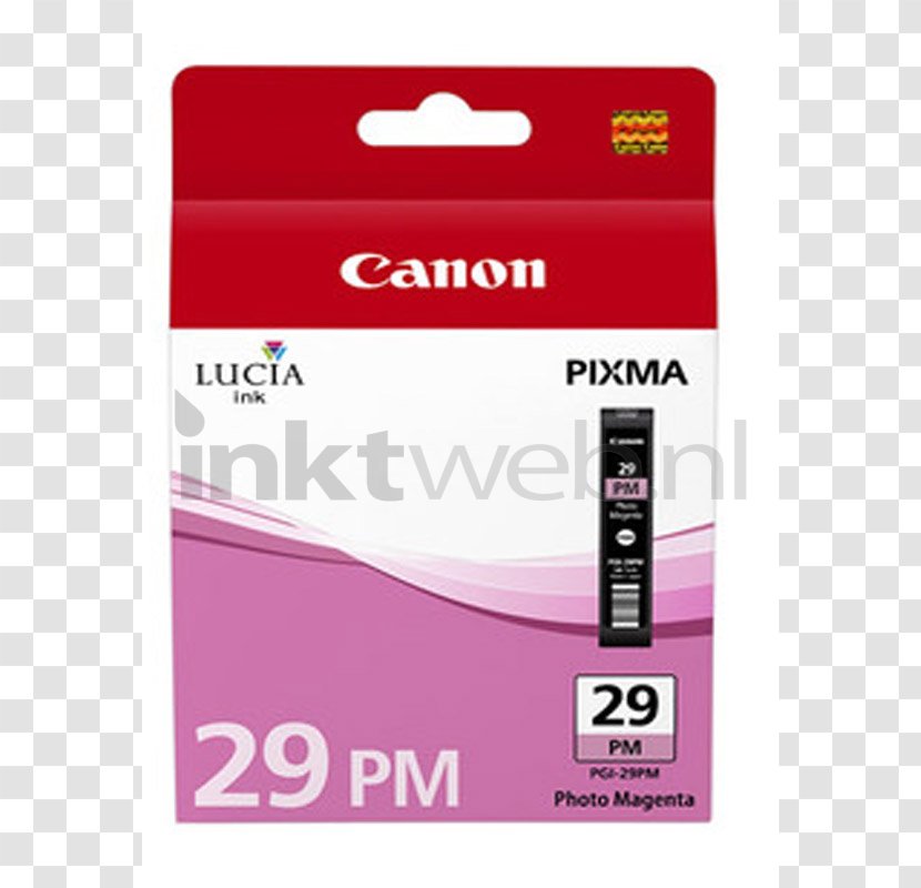 Canon PGI 29PM Ink Tank - 1-pack Photo Magenta Cartridge PGI-29PM InkInk Material Transparent PNG