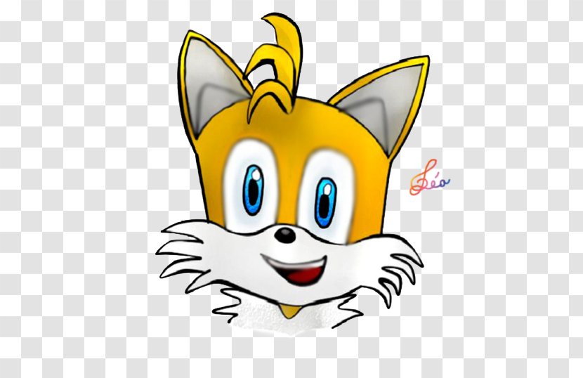 Tails Sonic Chaos The Hedgehog And Secret Rings Drawing - Yellow - Fox Head Transparent PNG