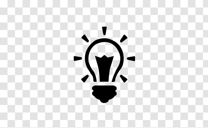 Incandescent Light Bulb Icon Design - Silhouette Transparent PNG
