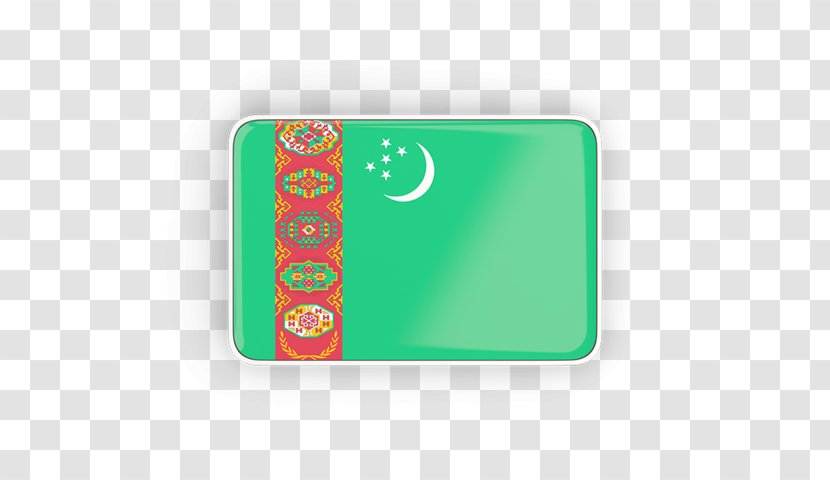 Green Flag Of Turkmenistan Brand - Rectangle - Design Transparent PNG
