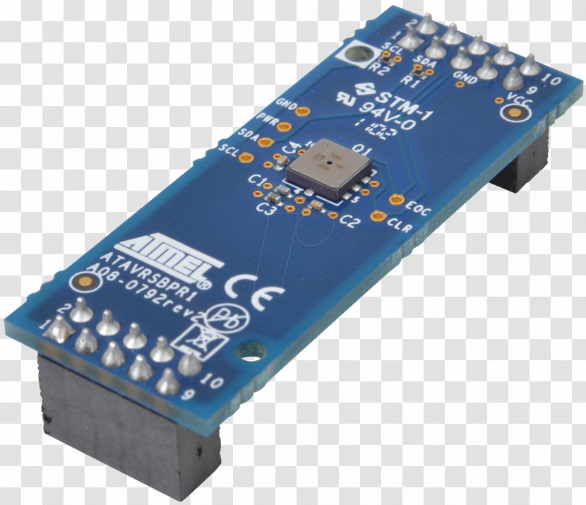 Microcontroller Hardware Programmer Flash Memory Electronics Network Cards & Adapters - Semiconductor - Printed Circuit Board Transparent PNG