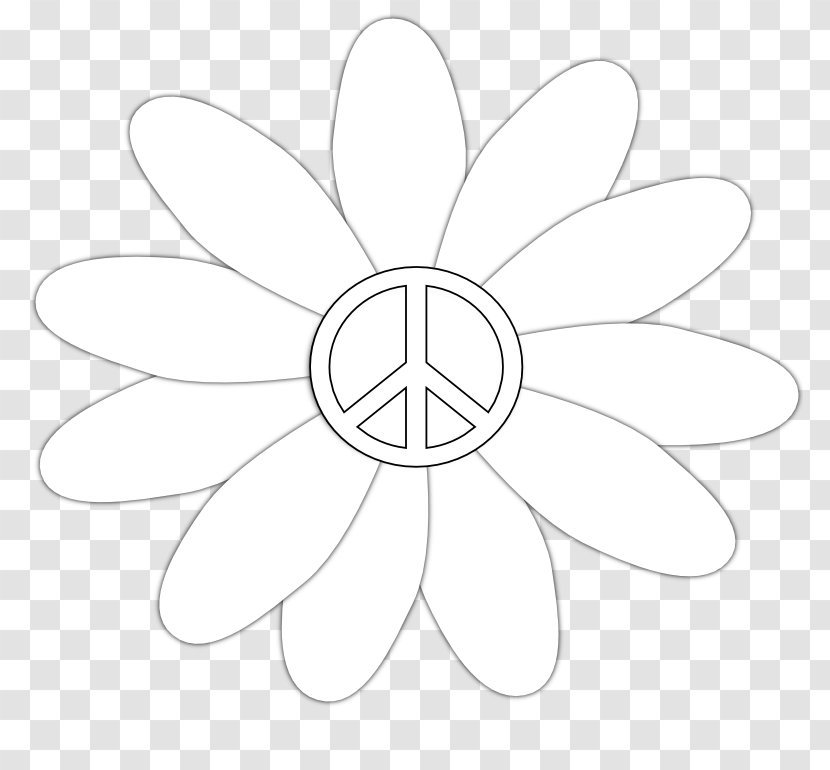 Petal White Symmetry Clip Art - Area - Flower Tattoos Black And Transparent PNG