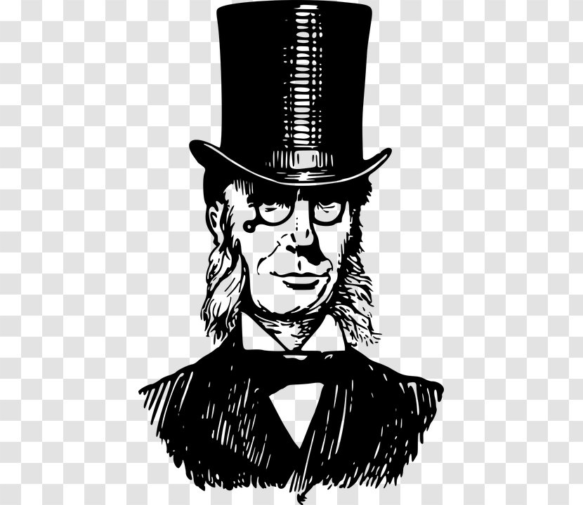 Top Hat Clip Art - Victorian Fashion - Gentelman Transparent PNG