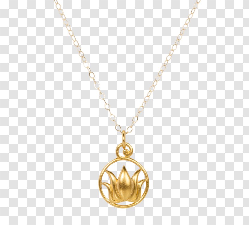 Locket Earring Necklace Gemstone Gold - Nelumbo Nucifera Transparent PNG