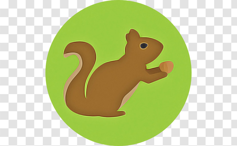 Squirrels Rodents Cartoon Green Tail Transparent PNG