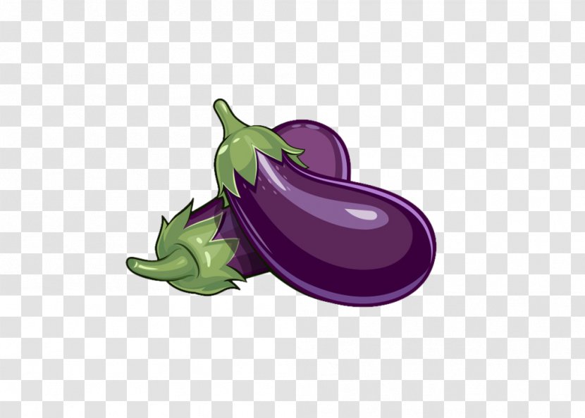 Vegetable Eggplant Drawing Illustration - Magenta - Hand-painted Transparent PNG