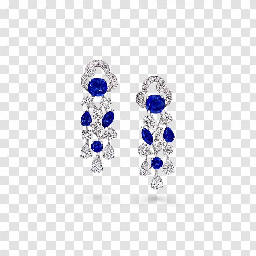 Earring Jewellery Sapphire Gemstone Graff Diamonds - Body Jewelry - Exquisite And Delicate Transparent PNG