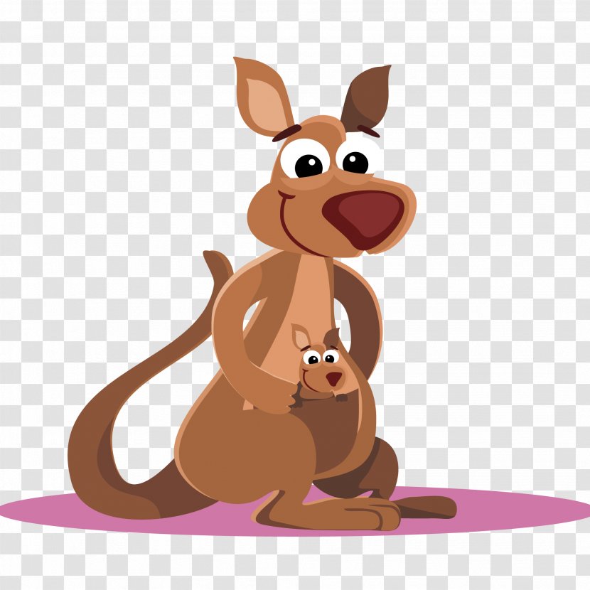 Kangaroo Cuteness Clip Art - Website - Cartoon Mother Design Vector Material Transparent PNG