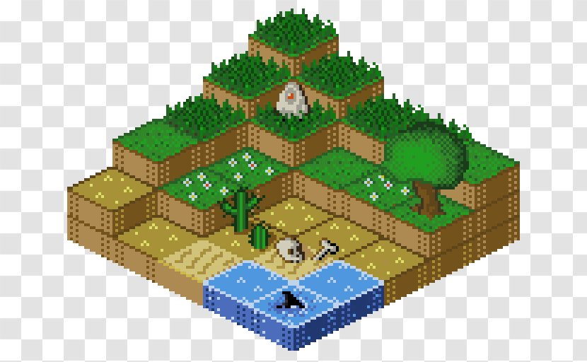 Isometric Graphics In Video Games And Pixel Art Tile-based Game - Minecraft Transparent PNG