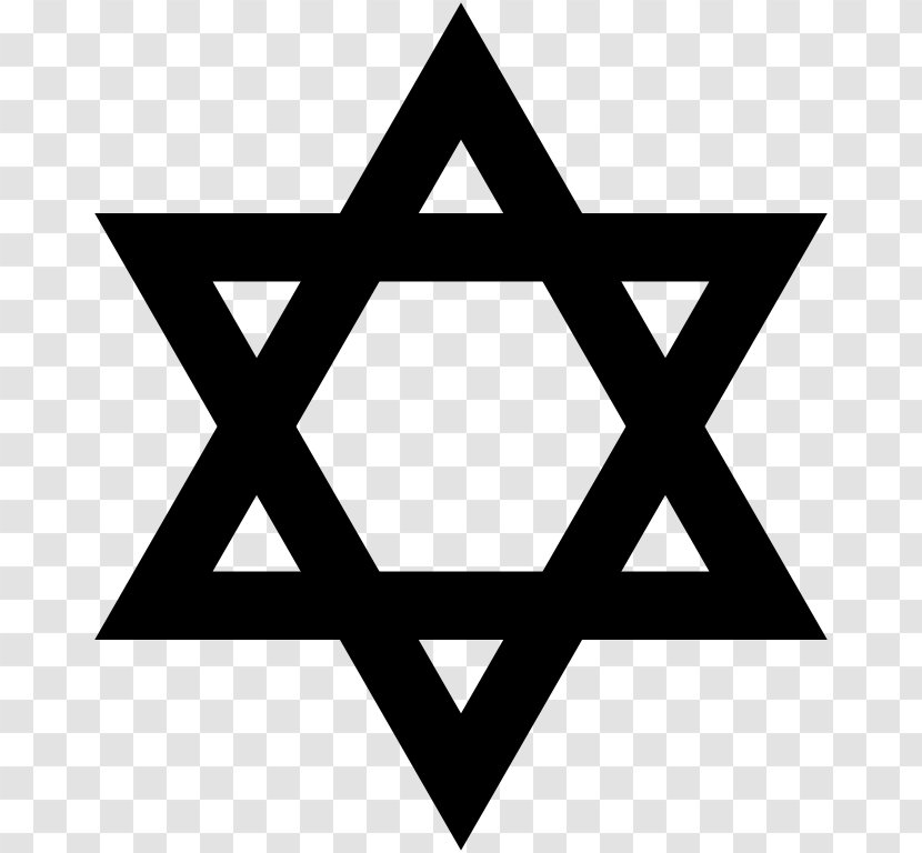 Star Of David Hexagram Judaism Symbol - Jewish People - Black Transparent PNG