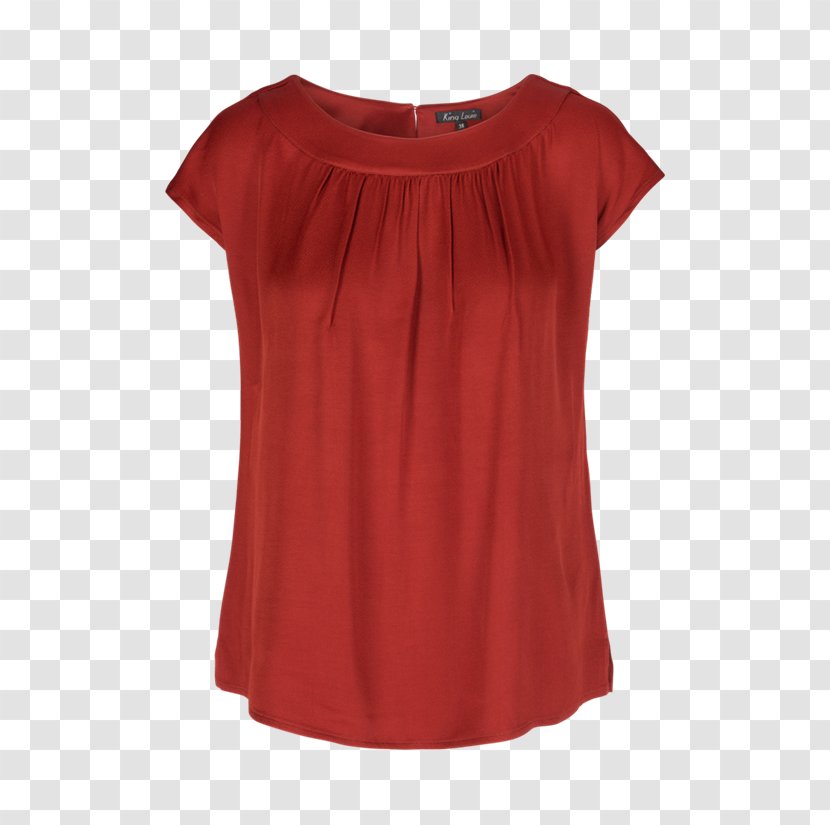 Blouse T-shirt Satin Woven Fabric - Shoulder - Red Silk Kimono Top Transparent PNG
