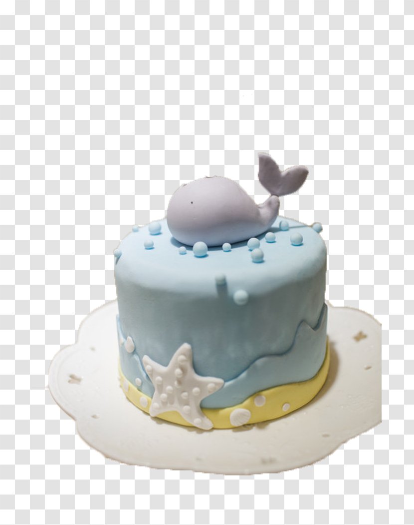 Birthday Cake Sugar Cream Torte - Whale Transparent PNG