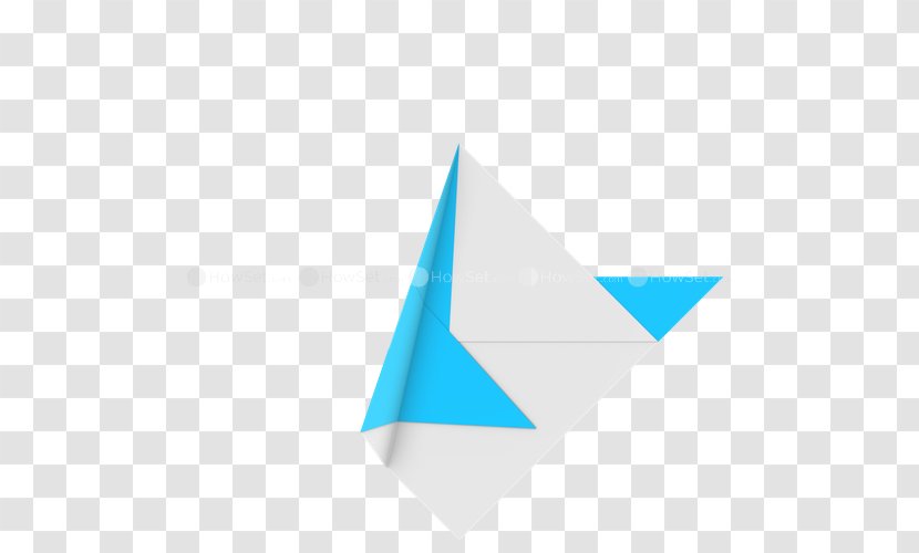 Line Triangle - Azure - Flying Paperrplane Transparent PNG