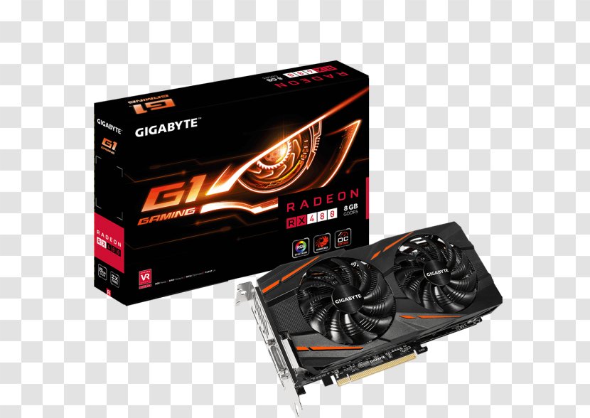 Graphics Cards & Video Adapters GK ATI Gigabyte Radeon RX 480 Gaming G1 4 GB WindForce II GDDR5 SDRAM Technology - Electronics Accessory - Stanley Mouse Transparent PNG