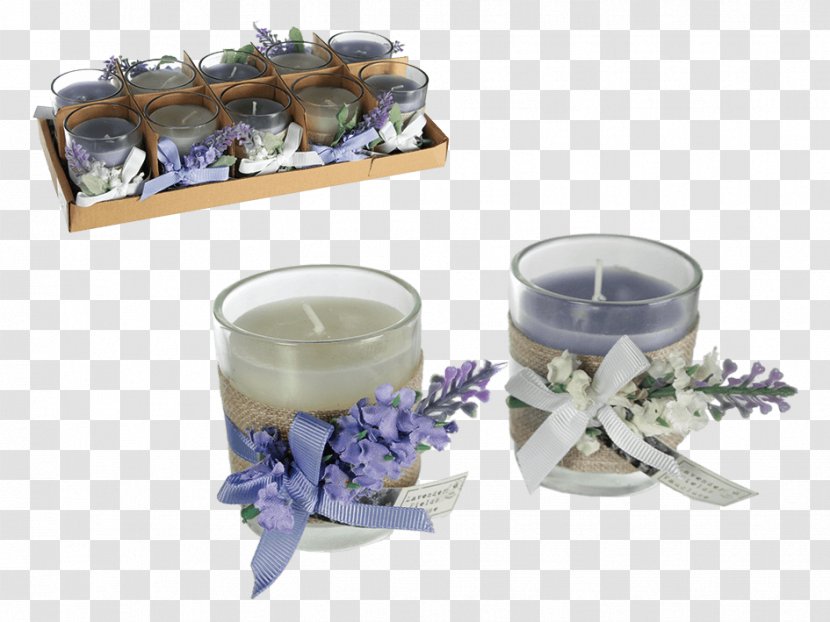 English Lavender Violet Glass Candle Perfume - Cotton Transparent PNG