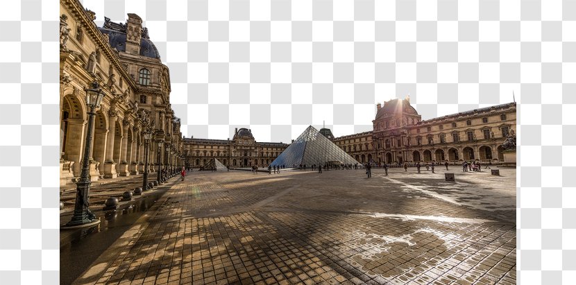 Musxe9e Du Louvre Eiffel Tower Pyramid Museum Wallpaper - Building - Travel Transparent PNG