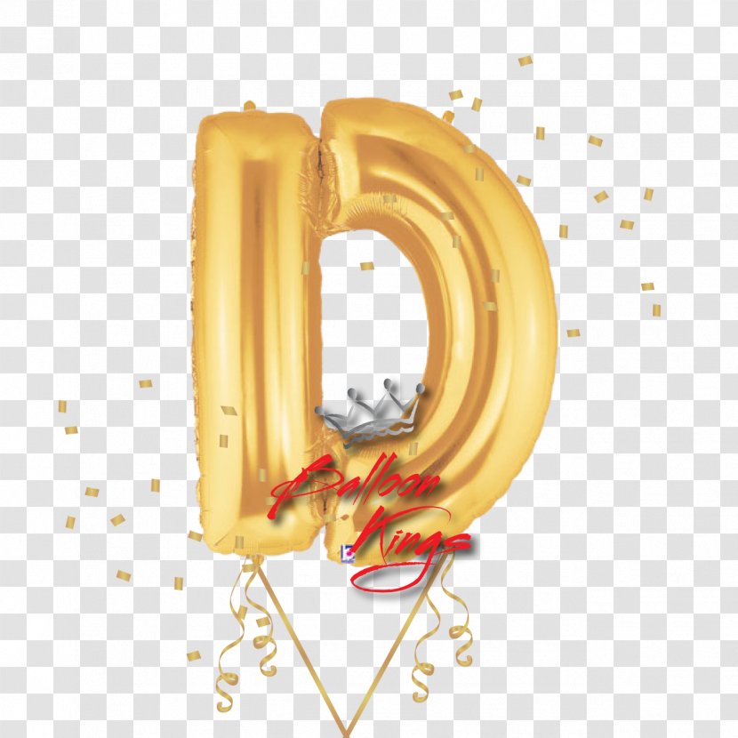 Mylar Balloon Birthday Party Wedding - Gold Letters Transparent PNG
