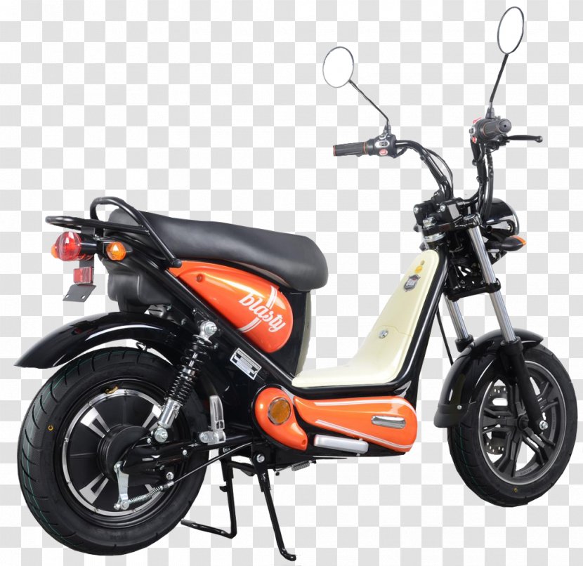 Motorized Scooter Motorcycle Accessories Bicycle - Orange Fixie Bikes Transparent PNG