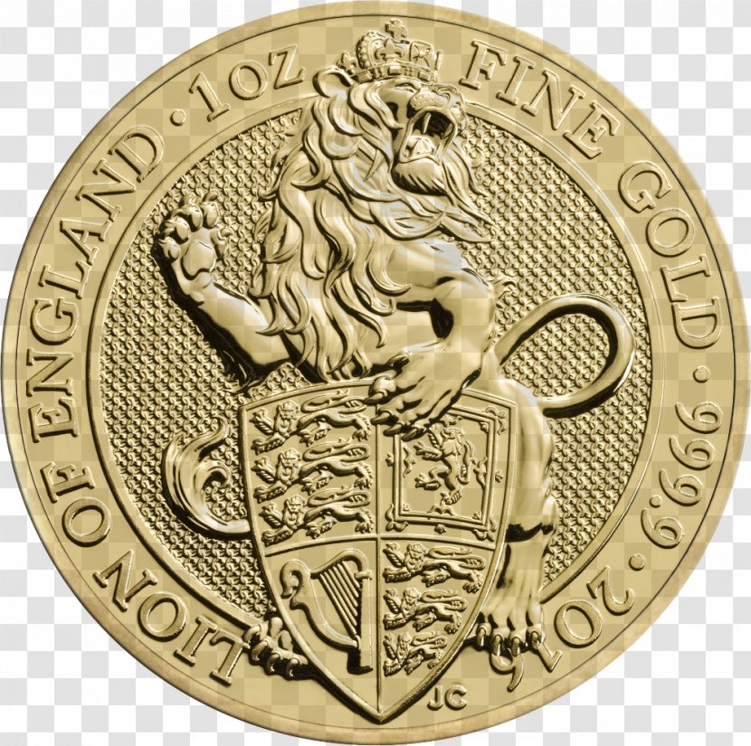 Royal Mint The Queen's Beasts Bullion Coin Gold - Currency - Coins Transparent PNG