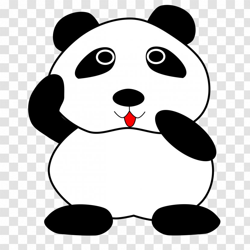 Giant Panda Bear Cartoon Clip Art - Carnivoran Transparent PNG