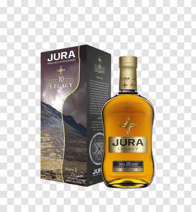 Isle Of Jura Single Malt Scotch Whisky Whiskey - Irish - Uisque Transparent PNG