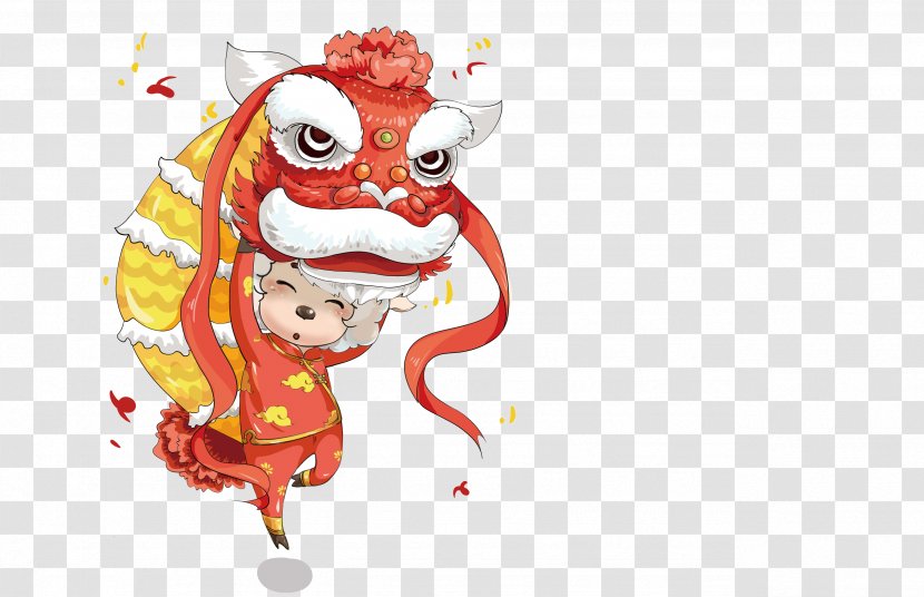 Lion Dance Chinese New Year Lantern Festival - Santa Claus - Boy Transparent PNG