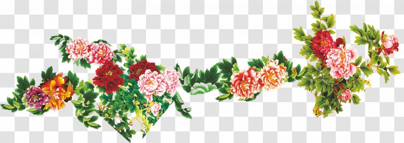 Floral Design Moutan Peony Download - Bunch Transparent PNG