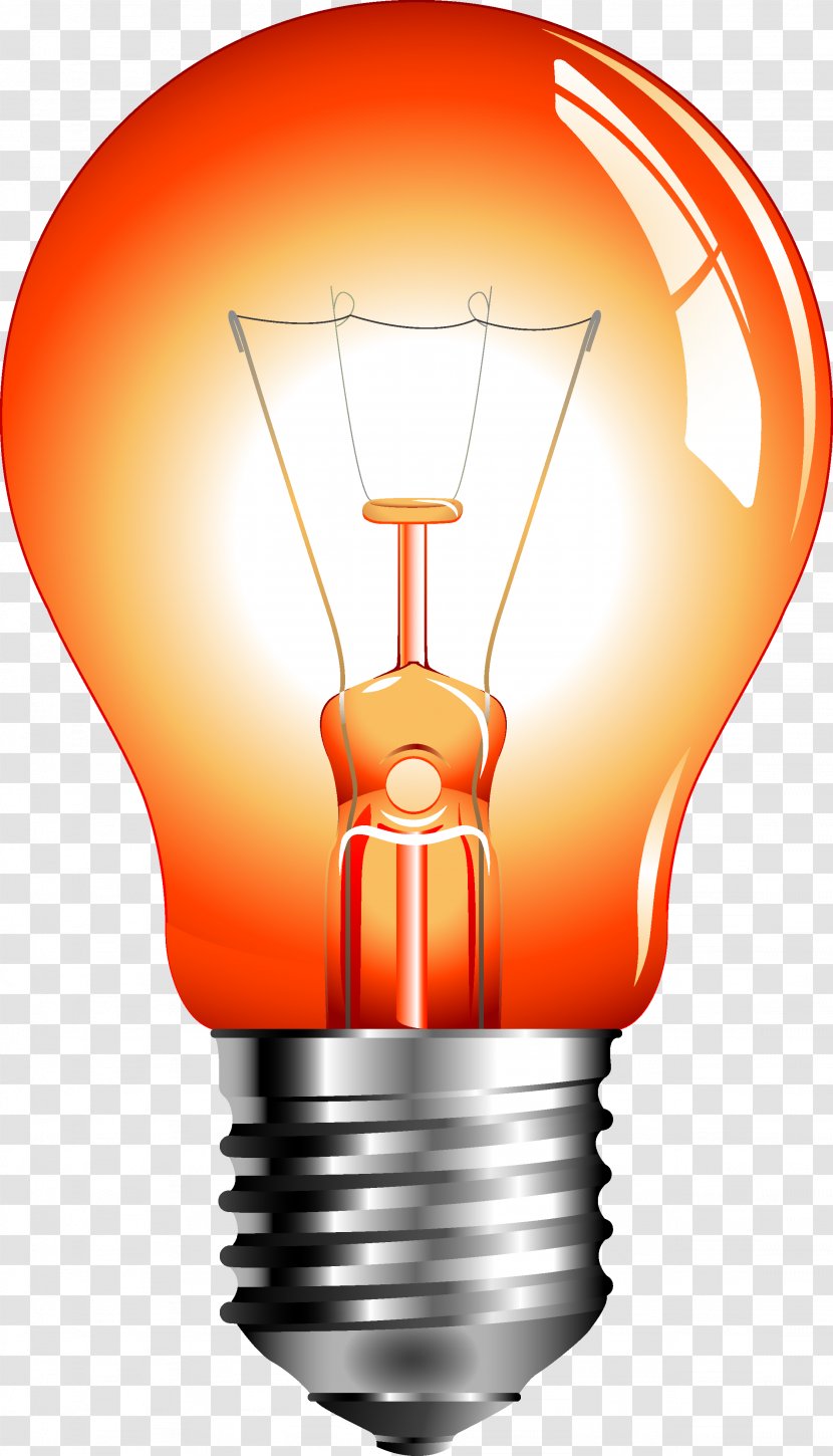 Incandescent Light Bulb Euclidean Vector - Energy Conservation - Red Transparent PNG
