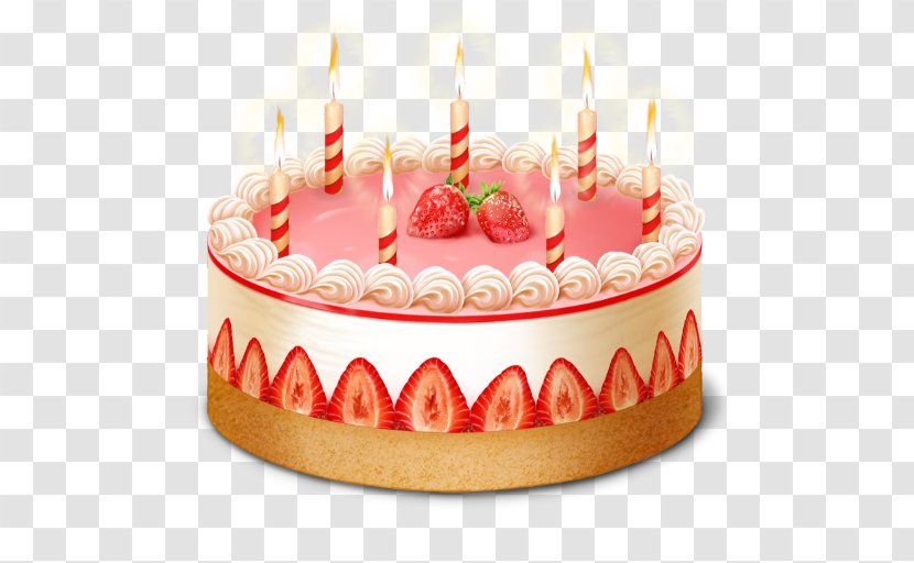 Birthday Cake Layer Torte Strawberry Cream Clip Art - Bavarian - Party Transparent PNG