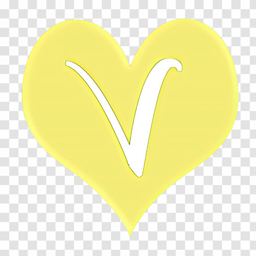 Heart Yellow Love Font Logo - Cartoon - Smile Symbol Transparent PNG