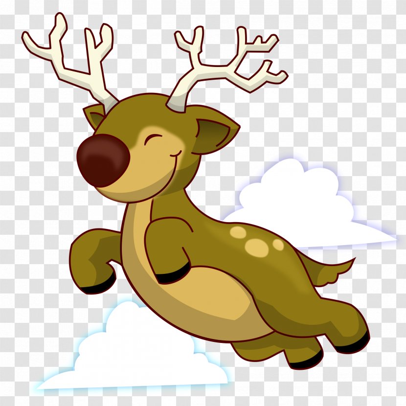 Rudolph Reindeer Santa Claus Clip Art - Gift Transparent PNG
