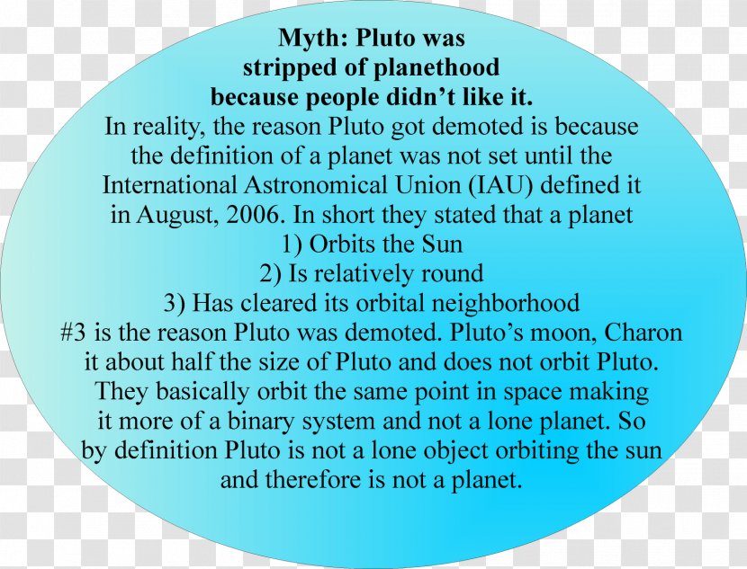 Pluto Geology 2006 Yeni Gezegen Tanımı Fact International Astronomical Union - 2018 - Oss Transparent PNG