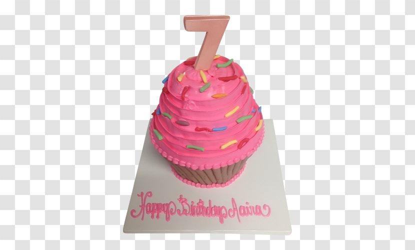 Birthday Cake Cupcake Frosting & Icing Muffin - Magenta - Pink Transparent PNG