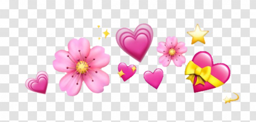 Heart Emoji Background - Valentines Day Cherry Blossom Transparent PNG