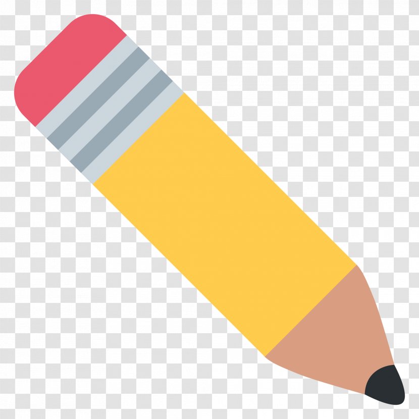 Emoji SMS Unicode - Yellow - Pencil Transparent PNG